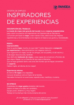 Buscamos inspiradores de experiencias