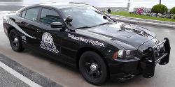 Dodge Charger de la policía con BlackBerry PlayBook Dodge Charger de la policía con BlackBerry PlayBook