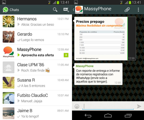 MassyPhone prevé que WhatsApp alcance los 40 millones de usuarios en España en 2015