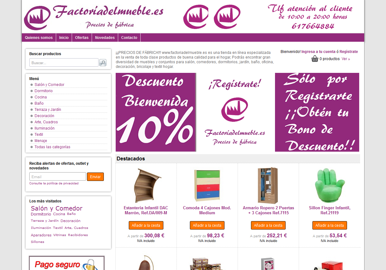 Muebles, arte, decoración, iluminacion y textil en: Factoriadelmueble.es