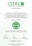 CEDEC, CENTRO EUROPEO DE EVOLUCIÓN ECONÓMICA, S.A. distingue  a las empresas que han conseguido acreditar la “Excelencia Empresarial” en su gestión