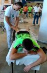 Masajistas de CIM Valencia en la Marcha cicloturista BTT Casinos