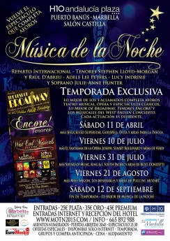 Vuelve el espectáculo 'Música de la Noche', en Marbella