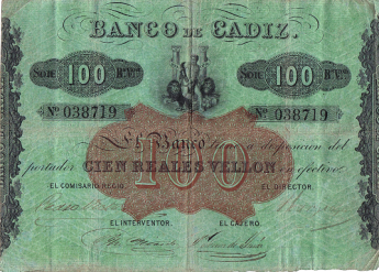 Billetes españoles con más de 150 años de antigüedad salen a subasta con Pulifil Subastas