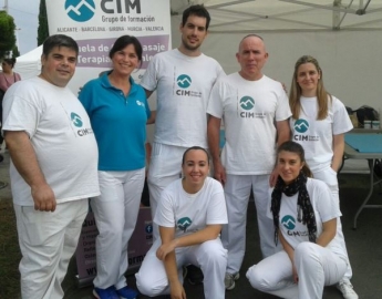 Quiromasajistas de CIM Barcelona en la 1ª Cursa Mercabarna 2015