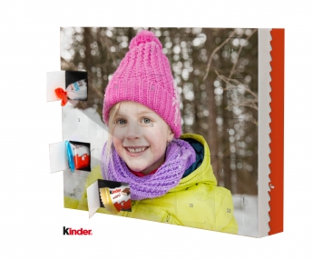 Calendario de Adviento con foto y trufas Ferrero® o chocolate Kinder® 
