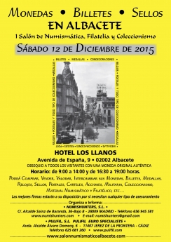 Profesionales numismáticos de toda España se congregaran en Albacete el próximo 12 de diciembre 