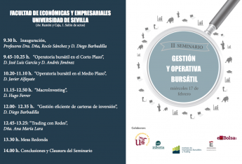 La Universidad de Sevilla acogerá el II Seminario de Gestión y Operativa Bursátil