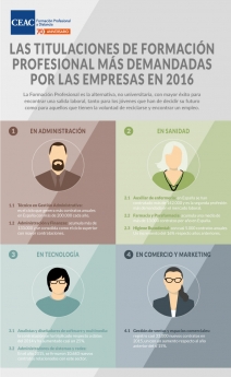 Las titulaciones de Formación Profesional más demandadas por las empresas en 2016