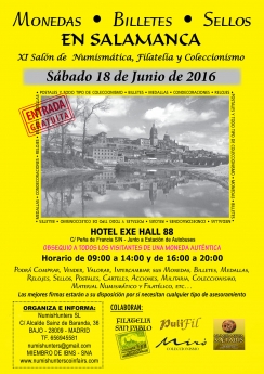 Salamanca acogerá el próximo sábado el XI Salón de Numismática, Filatelia y Coleccionismo
