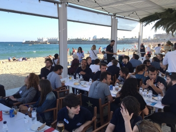 Aprender inglés en la playa de Barcelona