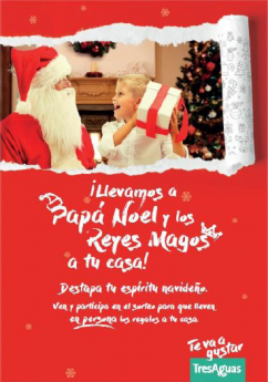 TresAguas lleva a Papá Noel y a los Reyes Magos a casa 