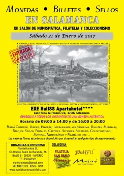 Salamanca acogerá el próximo sábado el XII Salón de Numismática, Filatelia y Coleccionismo