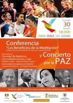 Lunes 30 de Enero - Proyecto Internacional por la Paz "INNER PEACE DAY - MADRID" con miles de estudiantes