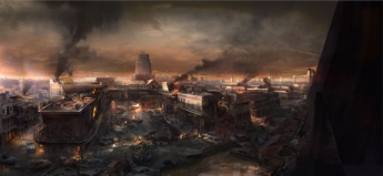 Bocetos de los escenarios del videojuego Wolfenstein II