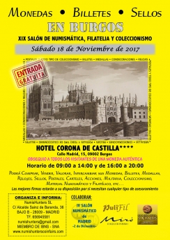 Burgos acogerá el próximo sábado el XIX Salón de Numismática, Filatelia y Coleccionismo