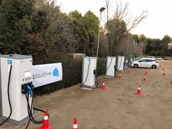 Blaudrive completa la instalación para la recarga de coches eléctricos más grande de España
