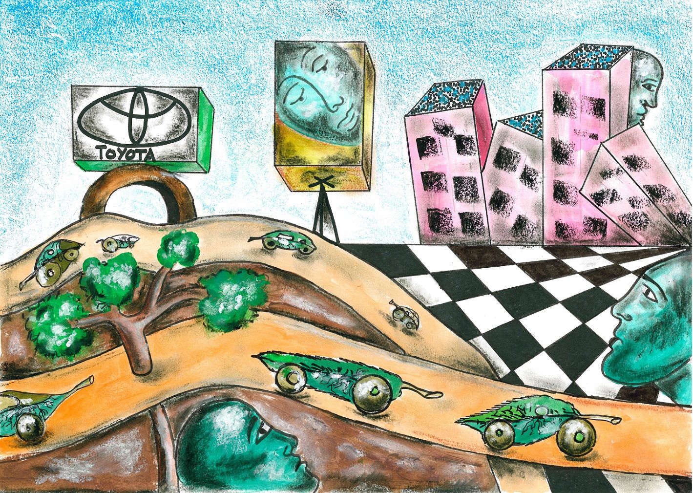 Las 9 mejores obras del concurso de dibujo infantil ‘Toyota Dream Car