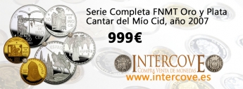 Intercove.es lanza una nueva serie de monedas de plata y oro de la FNMT a precios reducidos