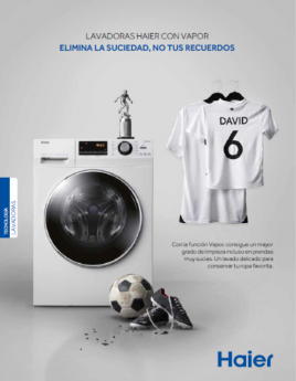 La nueva lavadora Haier con función vapor mejora la eficiencia del lavado en 13% 