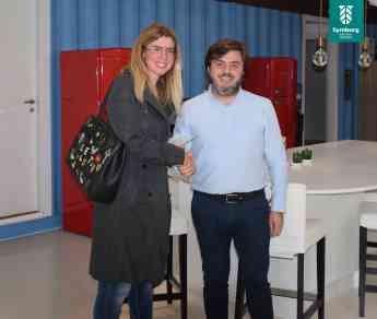 Jesús Juárez, CEO de Symborg, junto a Cristina Castillo, Directora General de Londonderry Maps