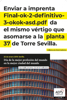 El alcalde de Sevilla, Juan Espadas, conoce la campaña 2019 del Día del Patrón de la publicidad