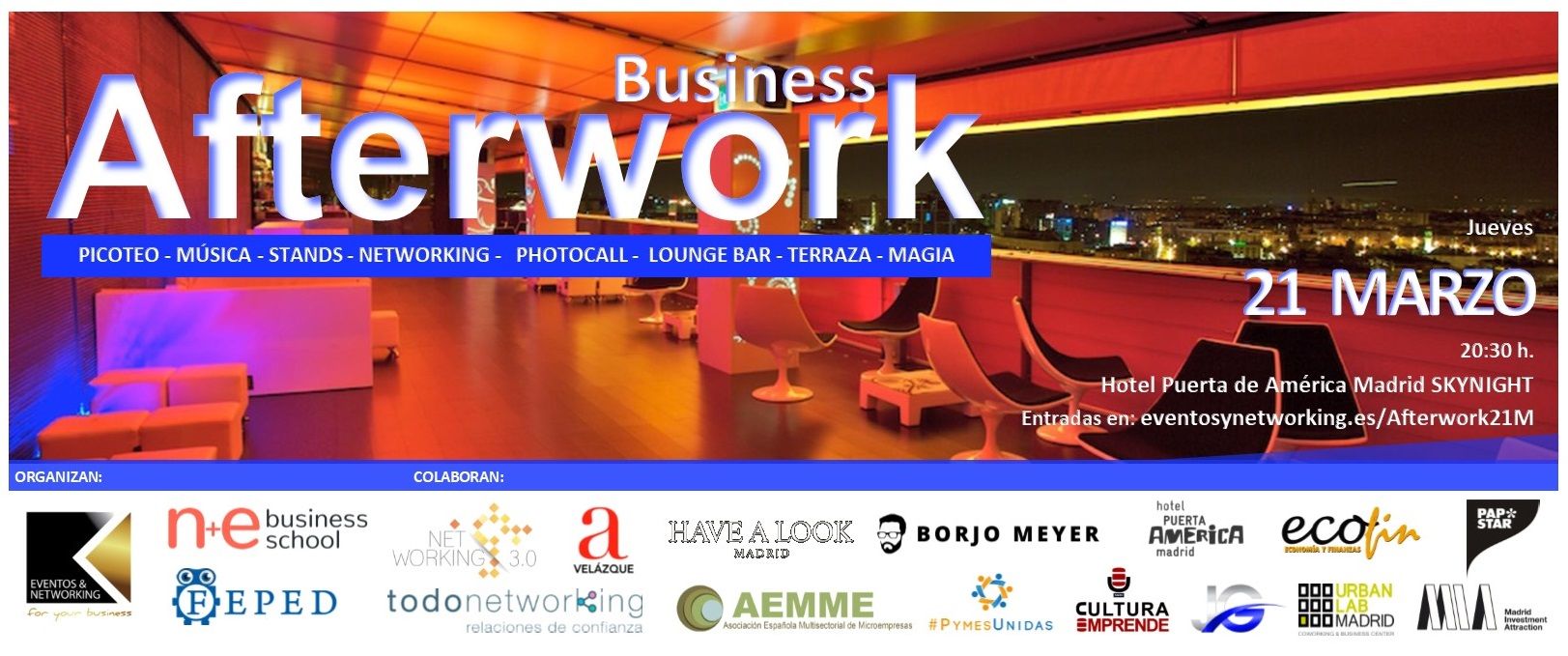 Business Afterwork, una oportunidad para ampliar las redes de contactos
