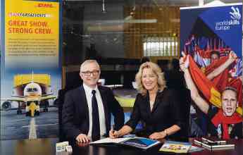 Firma del acuerdo entre DHL Trade Fairs & Events y WorldSkills Europe