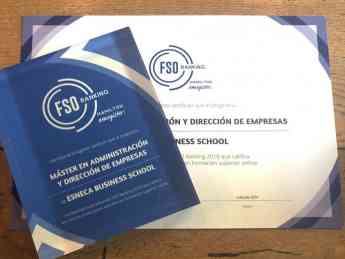 Esneca Business School recibe el Premio Ranking FSO 2018
