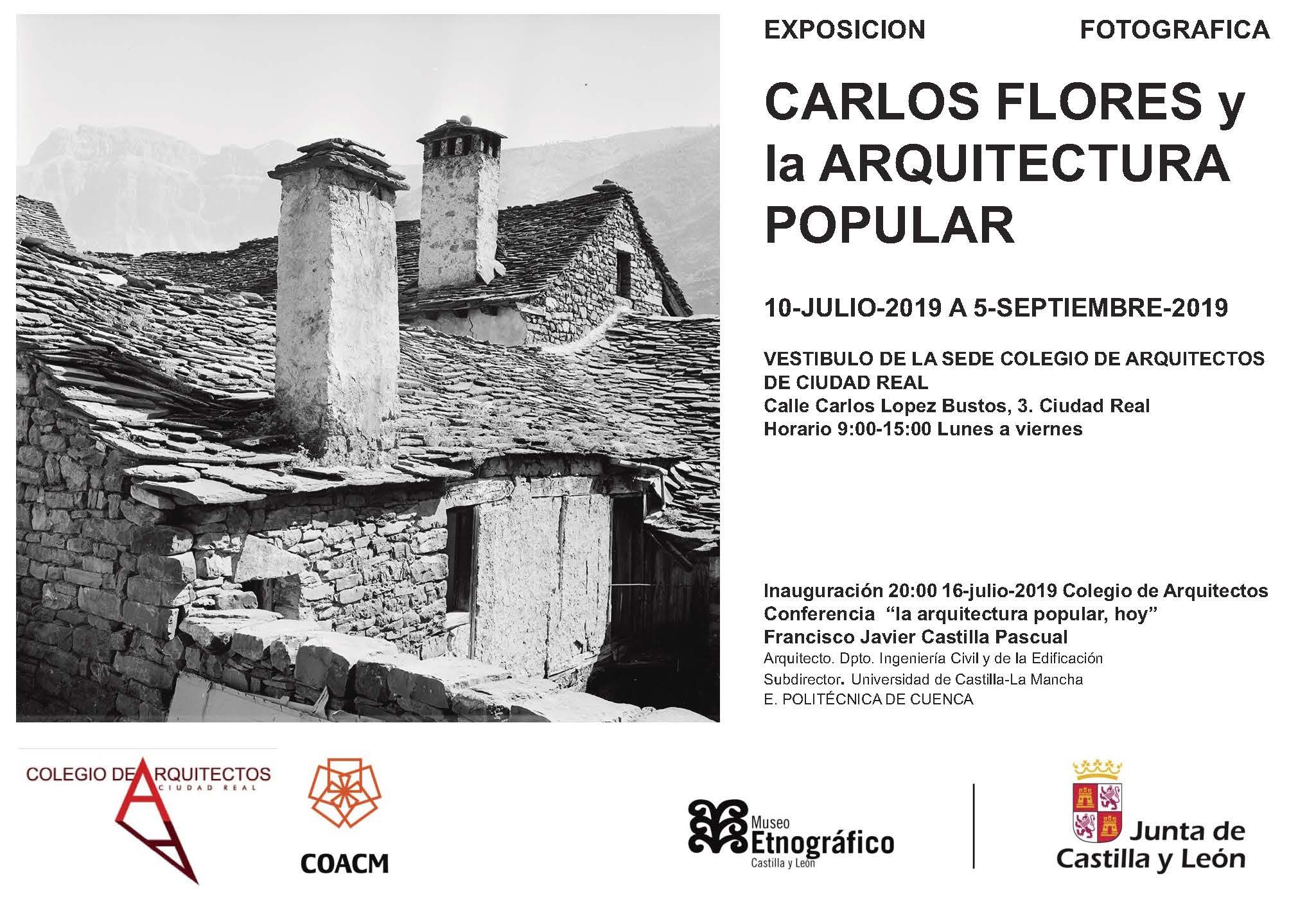 'Carlos Flores y la Arquitectura Popular', hasta septiembre, en el Colegio de Arquitectos de Ciudad Real