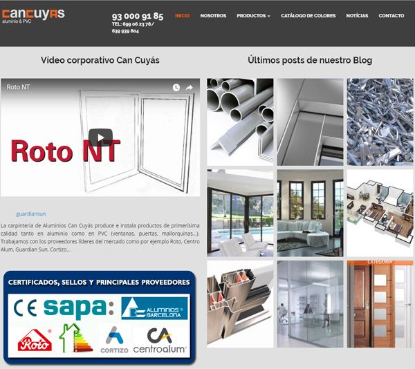 La carpintería de aluminios Can Cuyás actualiza su catálogo de productos