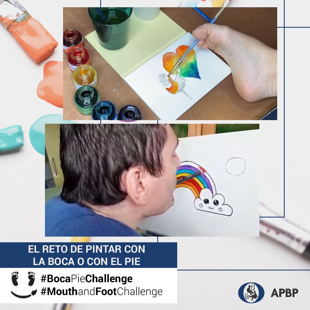 #BocaPieChallenge: El reto de pintar con la boca o con el pie