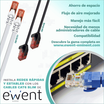 cables de red CAT6 SLIM de Ewent
