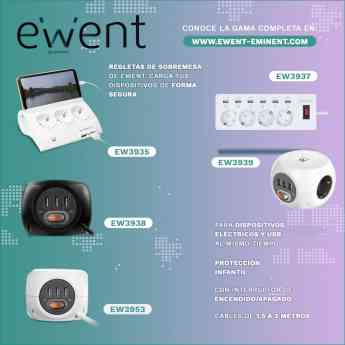 Regletas de sobremesa de Ewent