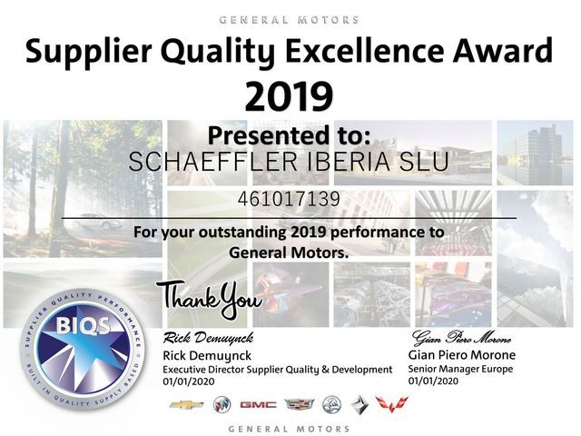 Foto de GM Supplier Award de Schaeffler Iberia S.L.U.