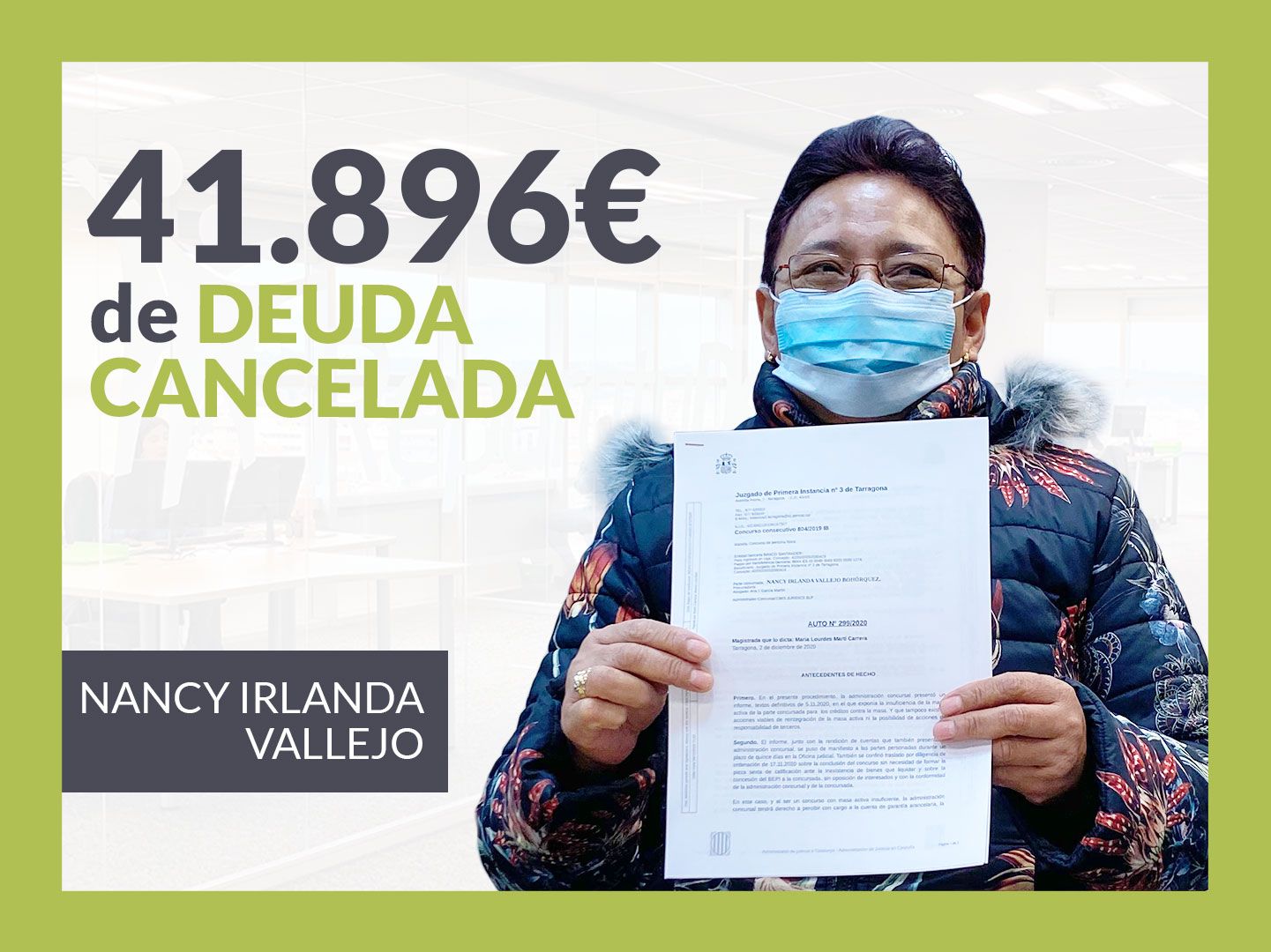 Repara tu Deuda cancela una deuda de 41.896 ? en Tarragona con la Ley de Segunda Oportunidad