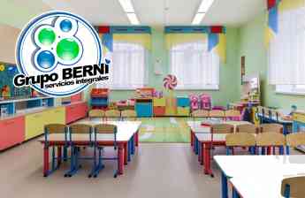 Actividades de limpieza y desinfección en las escuelas, por GRUPO BERNI