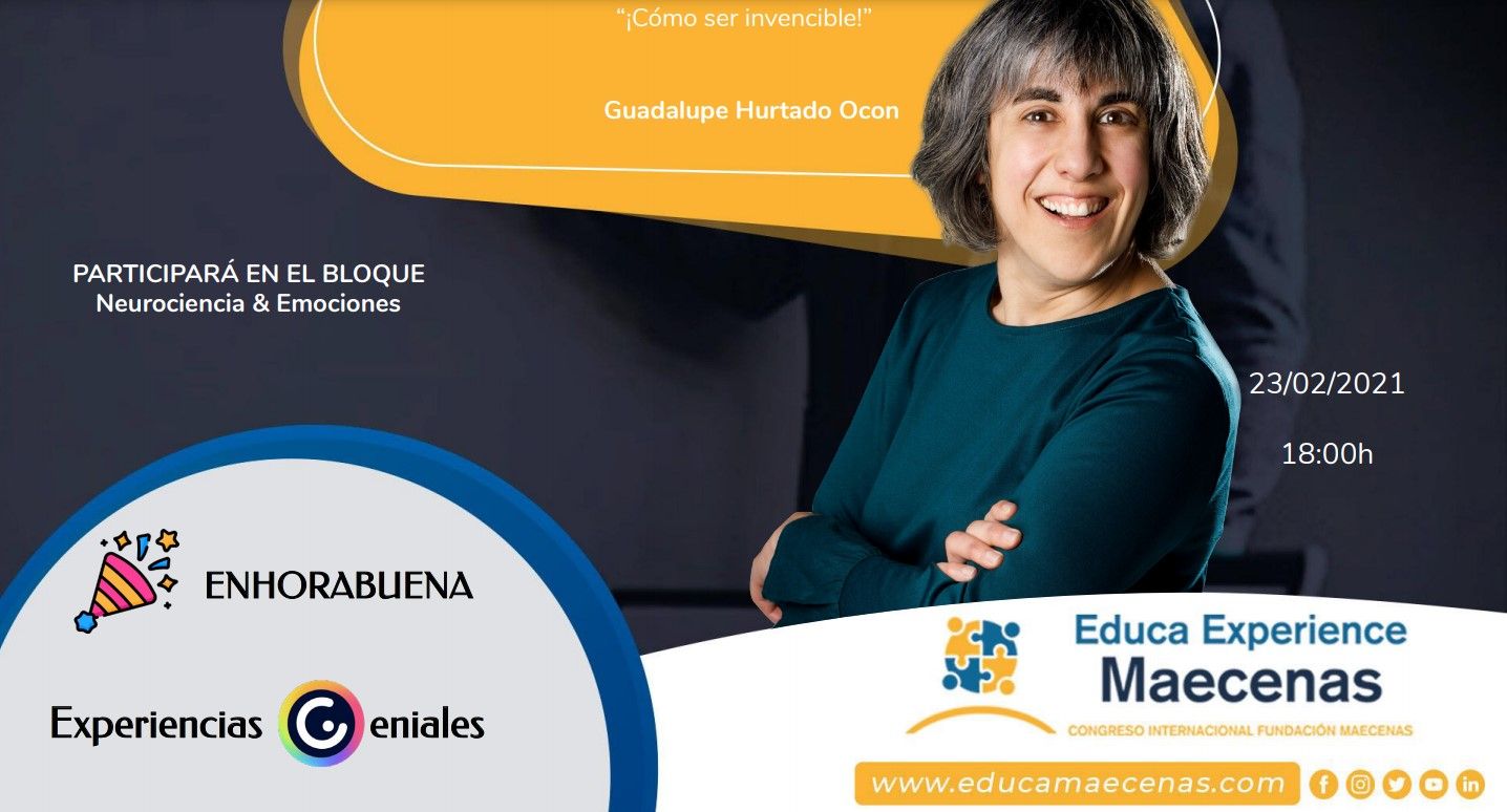 Lupe Hurtado lleva la inteligencia emocional a Educa Experiencie, un evento online sobre la docencia 