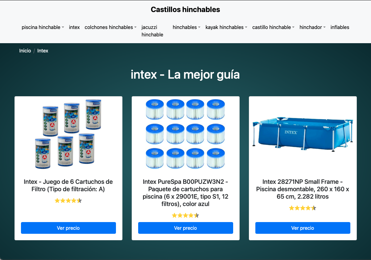 Nace Castillohinchable.net, la nueva web para comparar piscinas hinchables