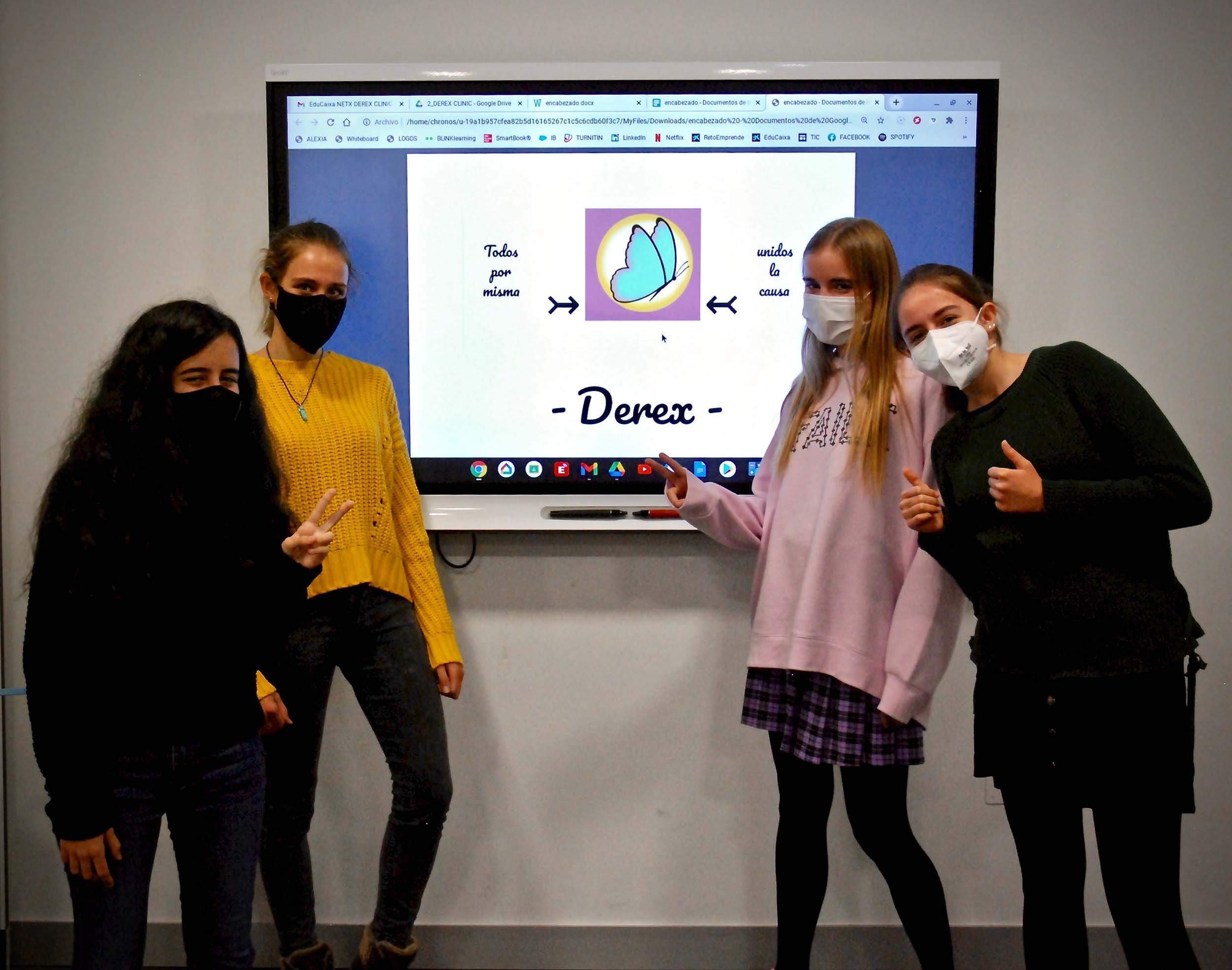 Alumnas del Colegio Logos presentan DEREX CLINIC, un proyecto de emprendimiento para Educaixa Next