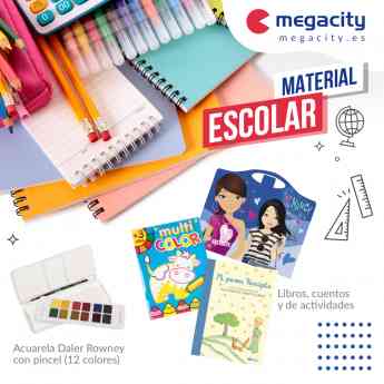 Megacity baja sus precios en material escolar con ofertas en una amplia variedad de productos