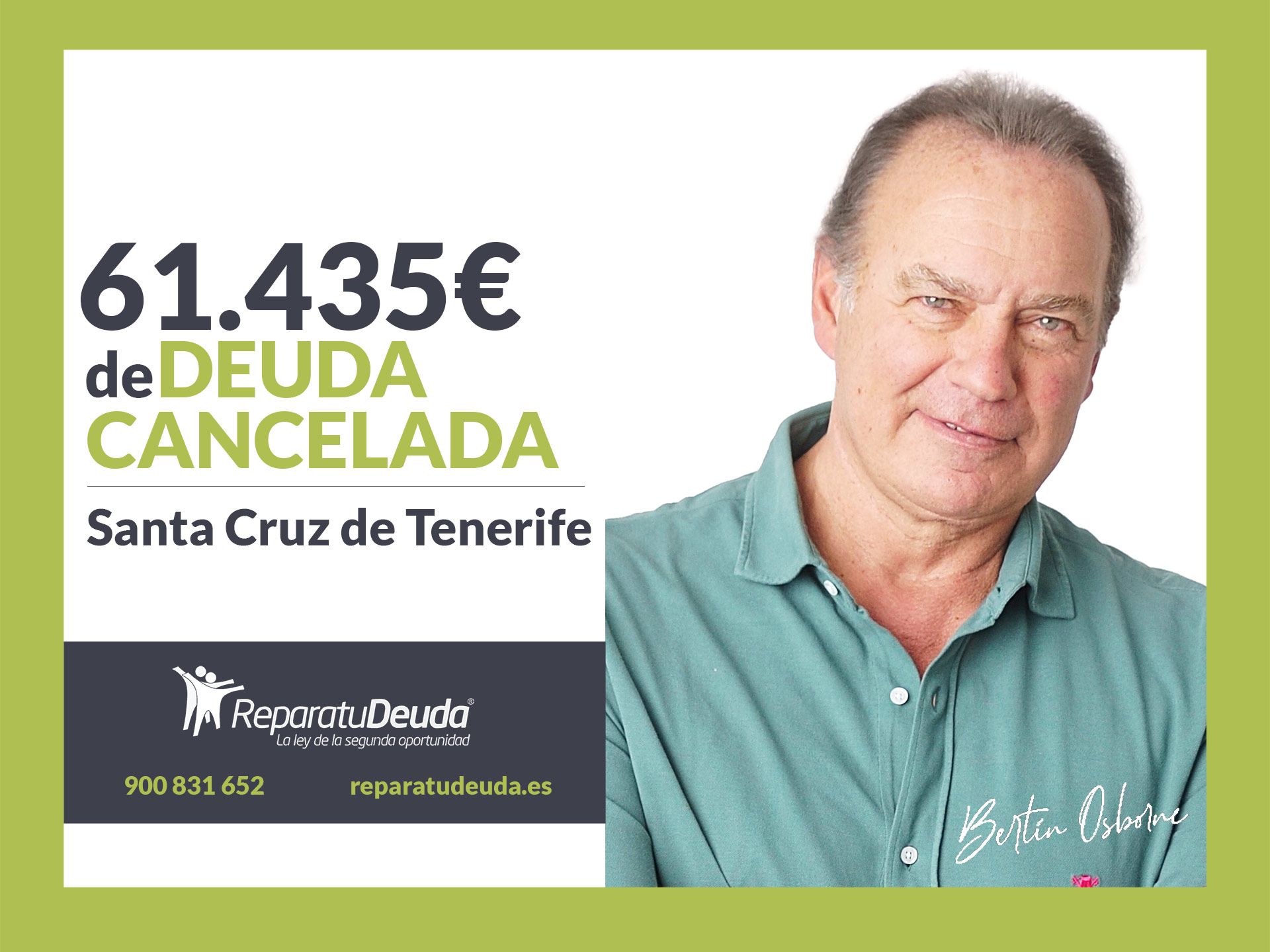 Repara tu Deuda cancela 61.435? en Santa Cruz de Tenerife (Canarias) con la Ley de la Segunda Oportunidad