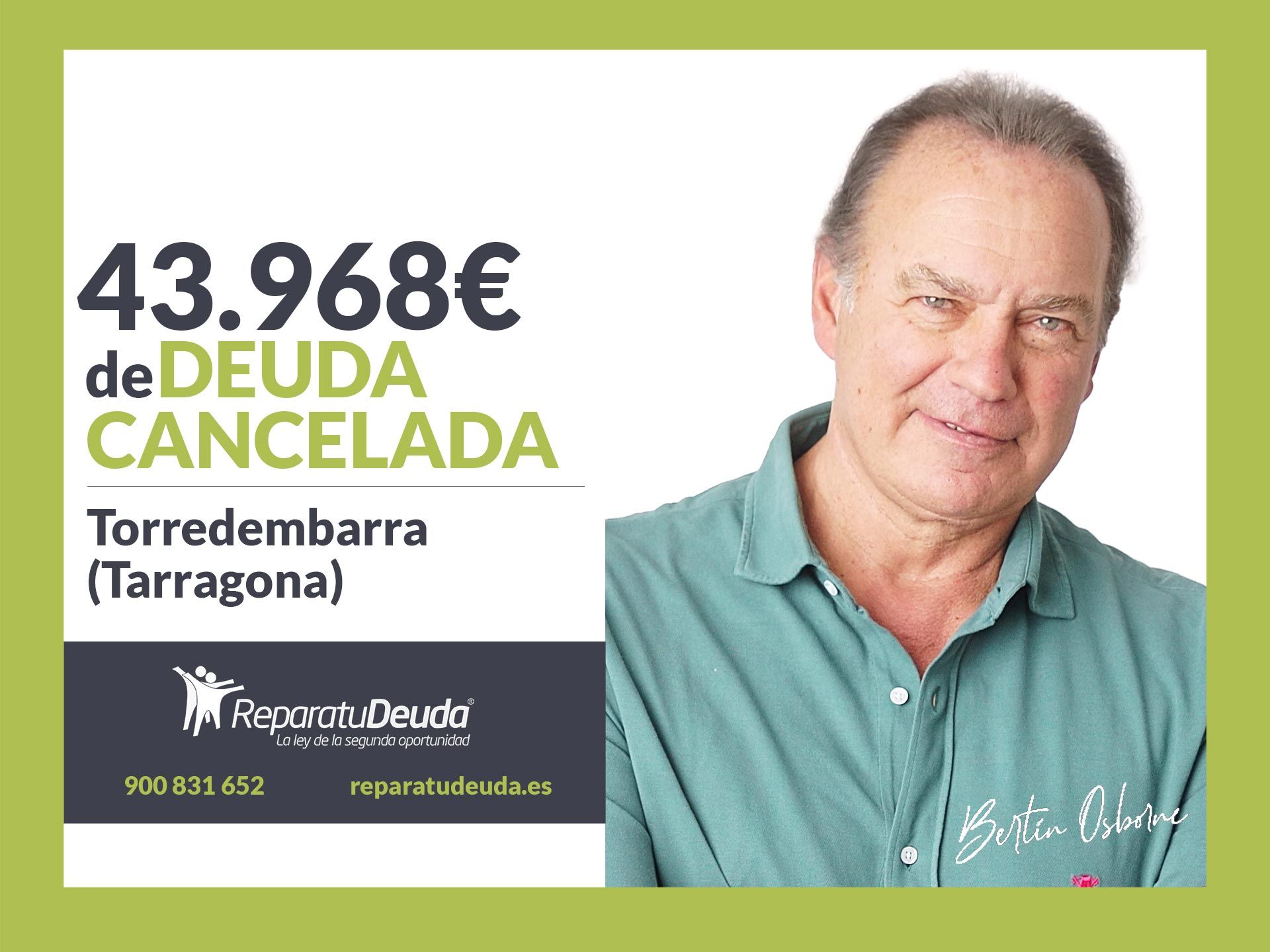 Repara tu Deuda Abogados cancela 43.968? en Torredembarra (Tarragona) con la Ley de la Segunda Oportunidad