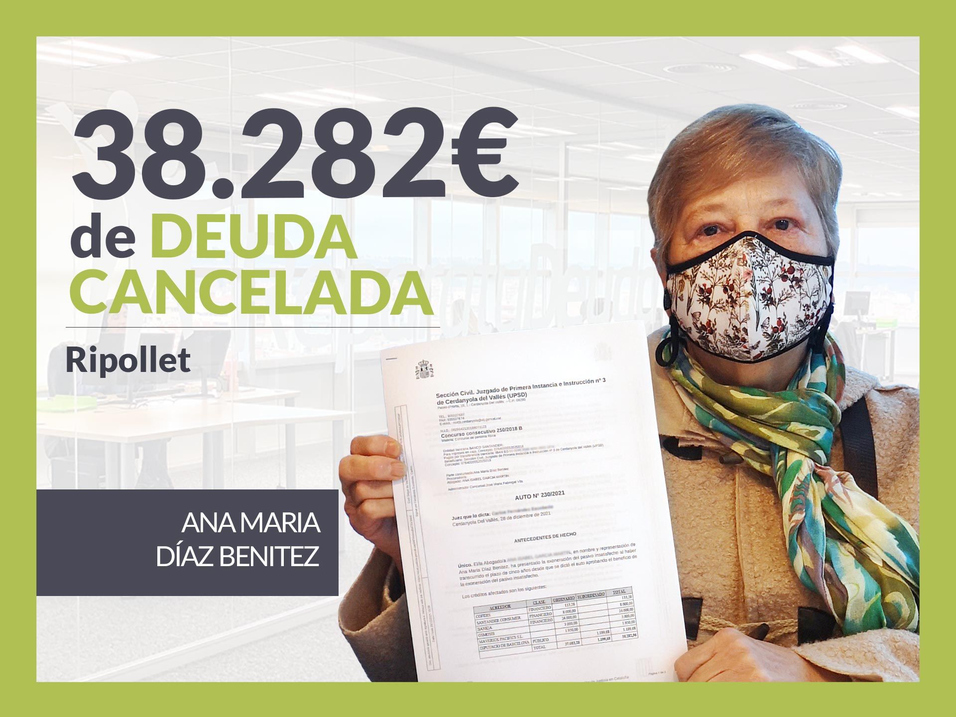 Repara tu Deuda Abogados cancela 38.282 ? en Ripollet (Barcelona) con la Ley de Segunda Oportunidad