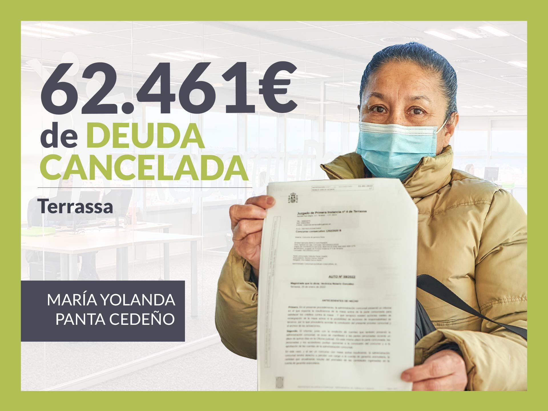 Repara tu Deuda Abogados cancela 62.461 ? en Terrassa (Barcelona) con la Ley de la Segunda Oportunidad