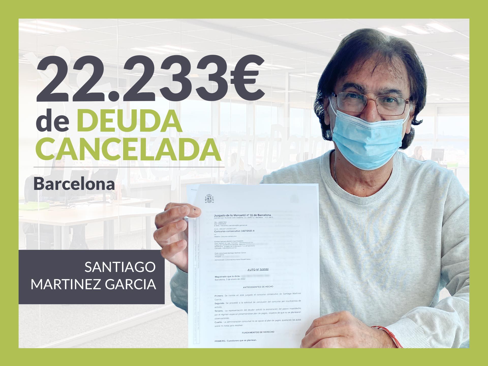 Repara tu Deuda Abogados cancela 22.233? en Barcelona (Catalunya) con la Ley de Segunda Oportunidad