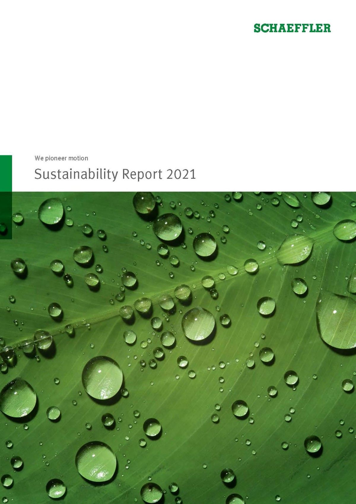 Schaeffler publica su Informe de sostenibilidad 2021