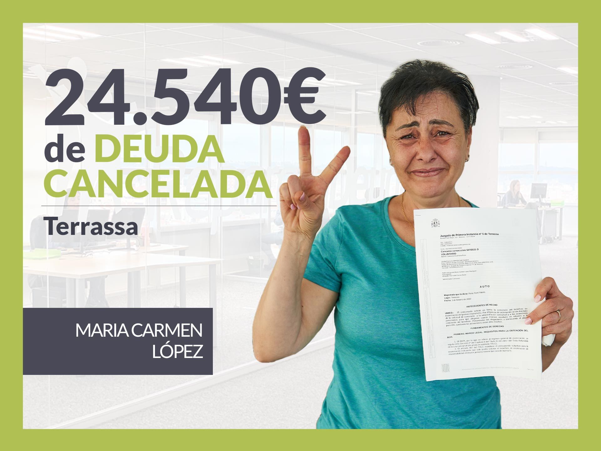 Repara tu Deuda Abogados cancela 24.540? en Terrassa (Barcelona) con la Ley de Segunda Oportunidad