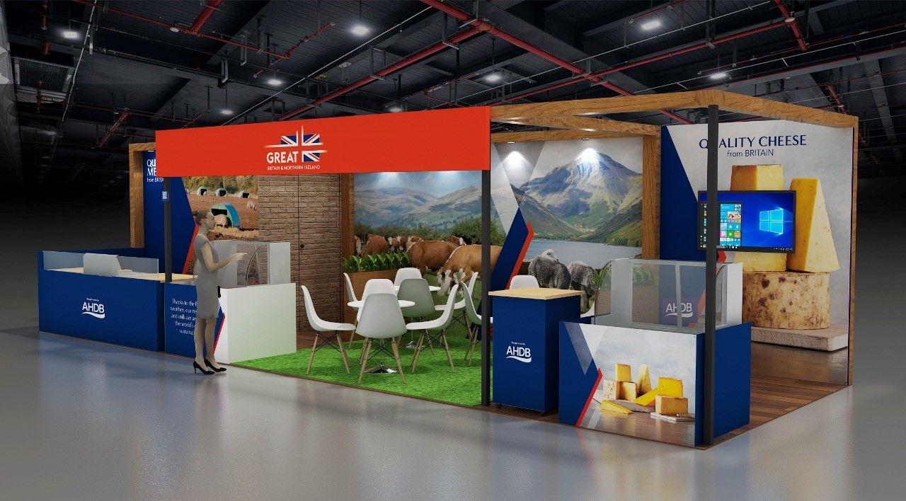 Diseño del stand de AHDB en SIAL América Diseño del stand de AHDB en SIAL América