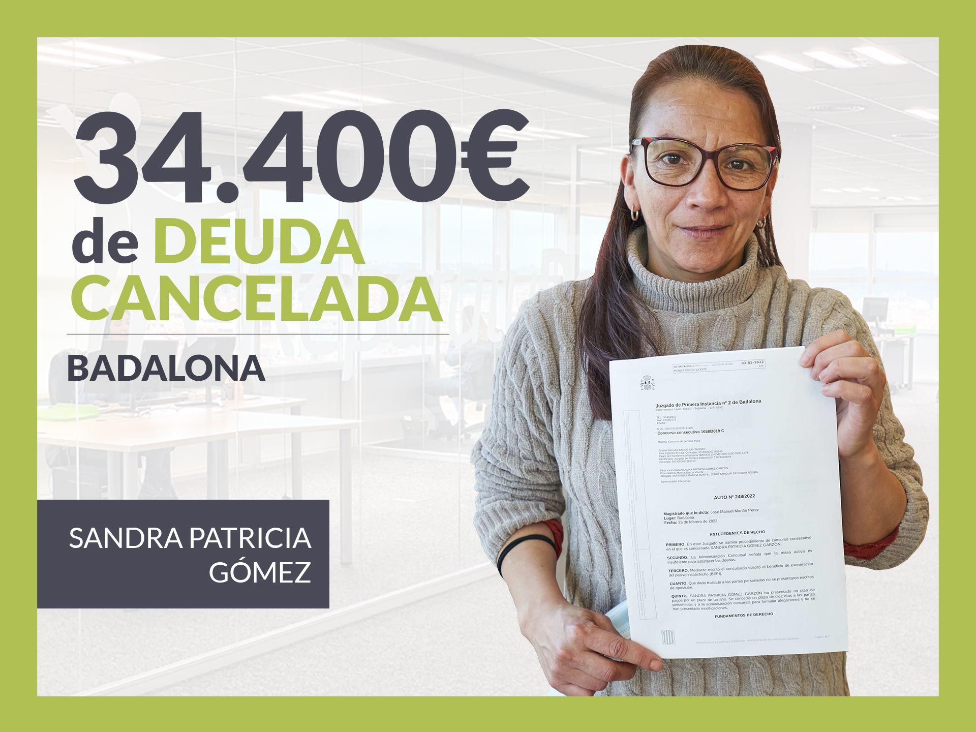 Repara tu Deuda Abogados cancela 34.400? en Badalona (Barcelona) con la Ley de Segunda Oportunidad